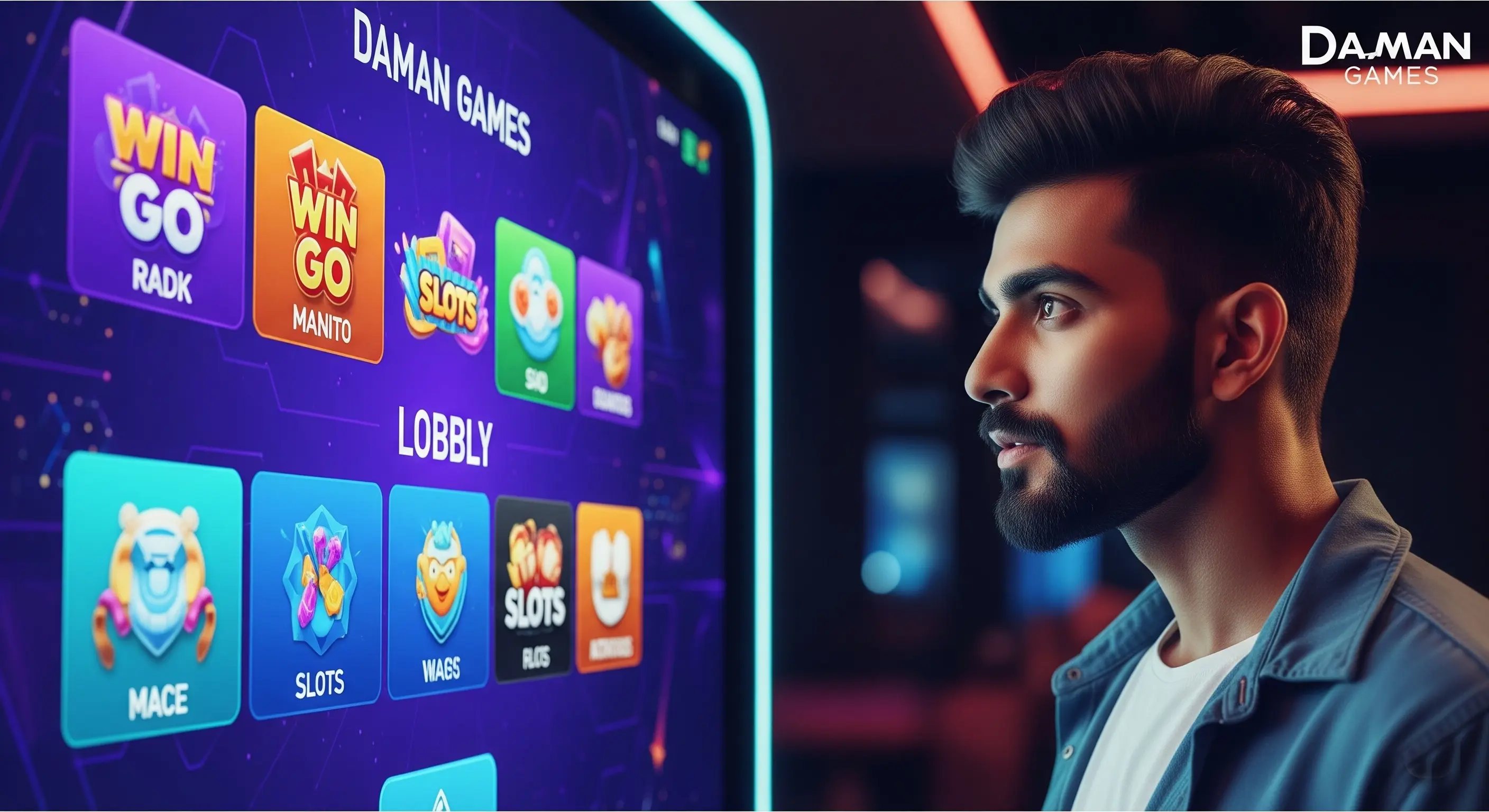 Daman Games Lobby and Dashboard