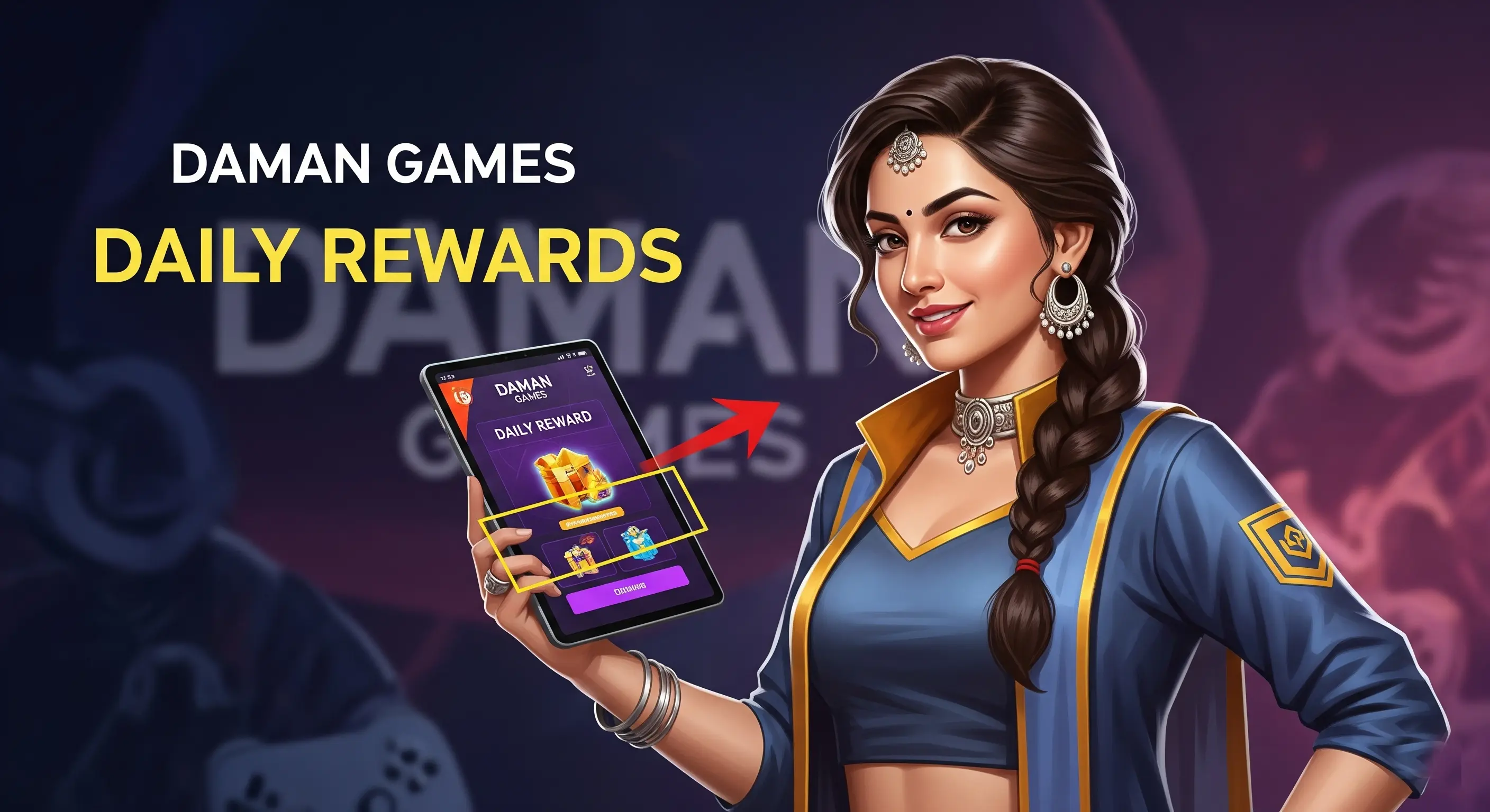 An image showcasing daily rewards and lucky draw events.