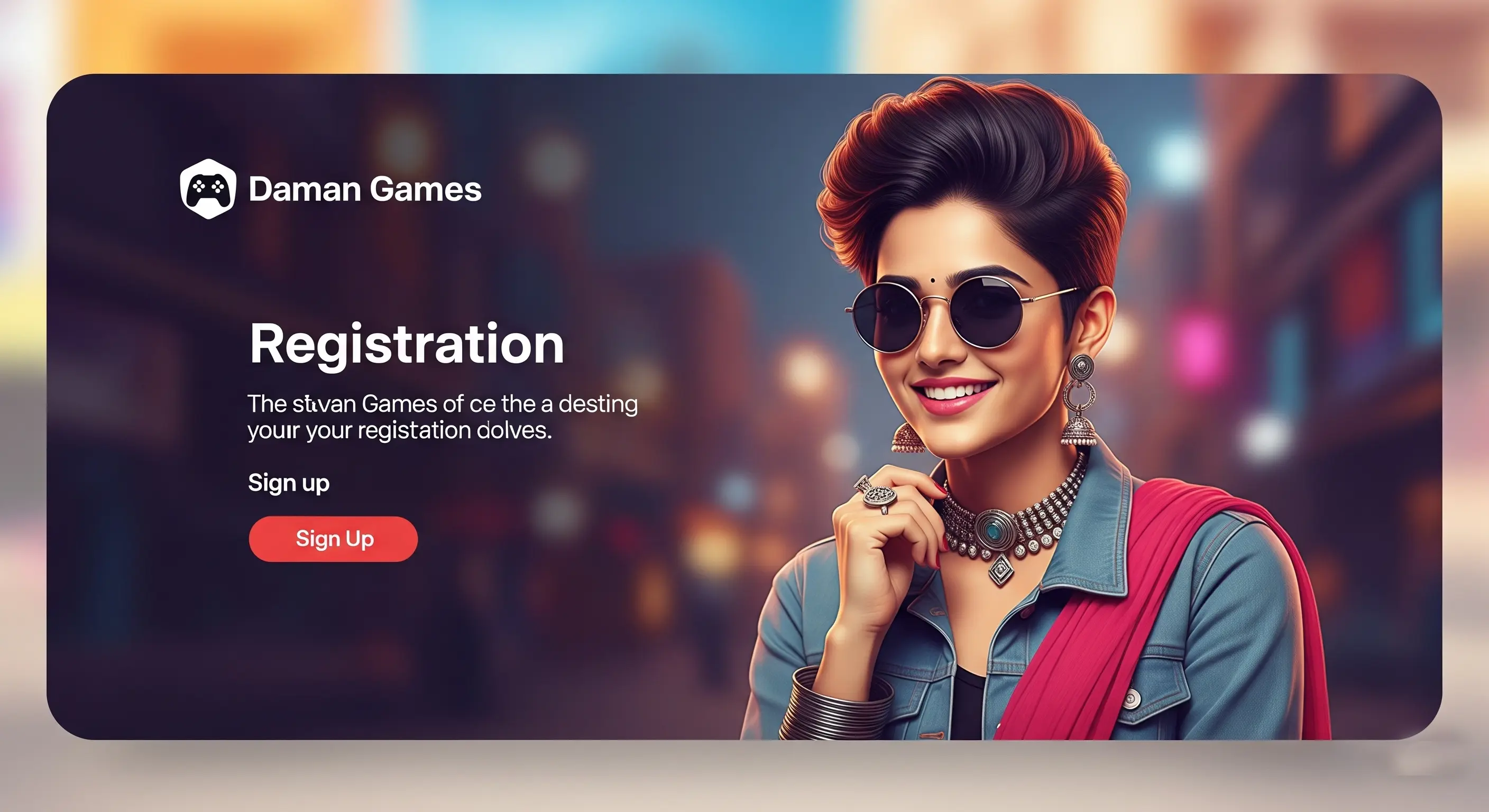 A visual guide for the Daman Games registration process.